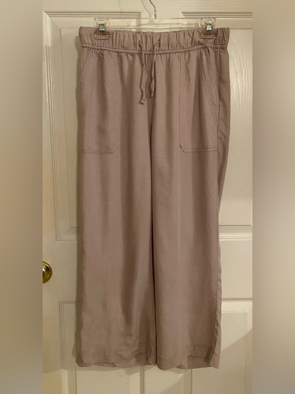 Splendid Tan Wide-legged Cropped Pants Small